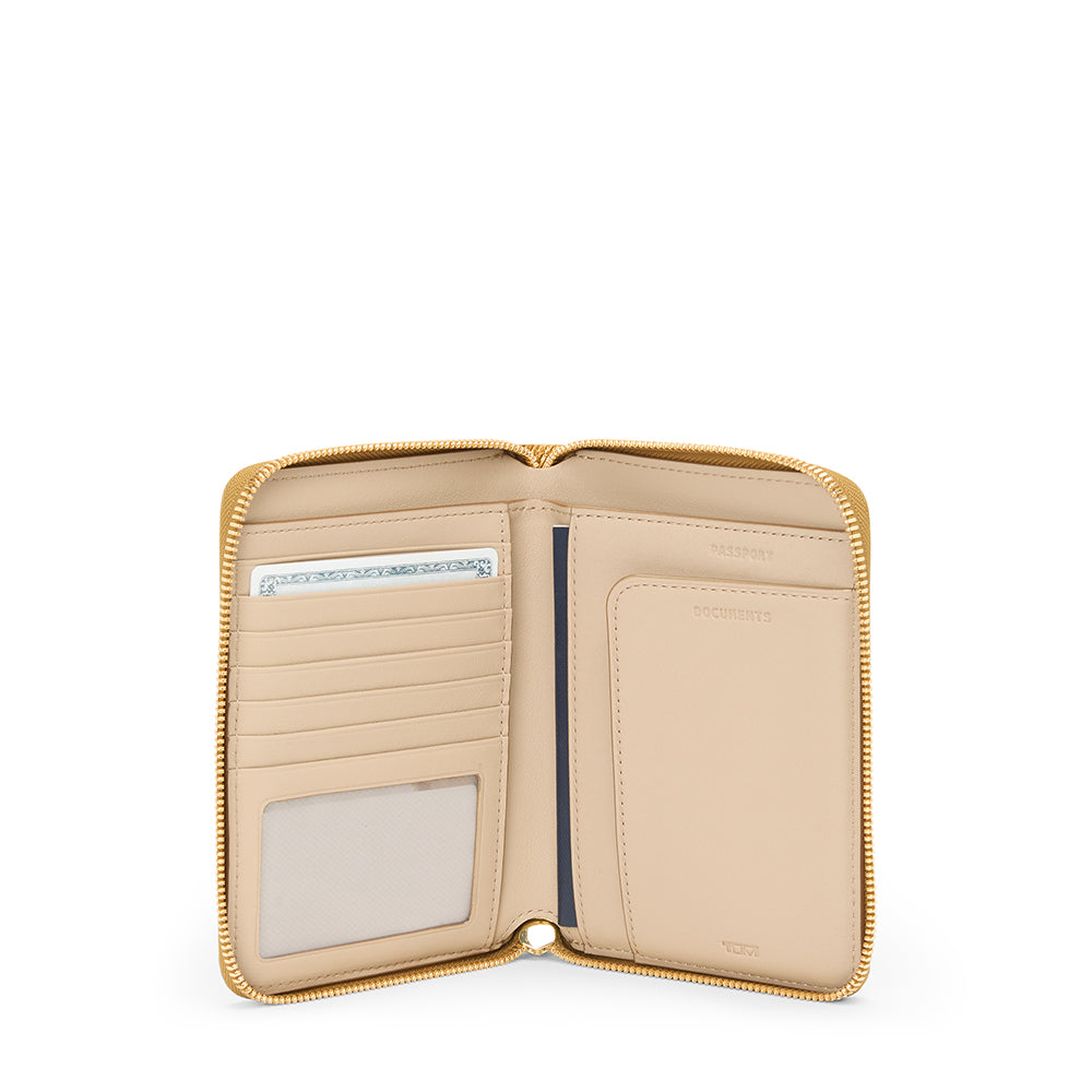 Belden Slg Zip-Around Passport Case Gold