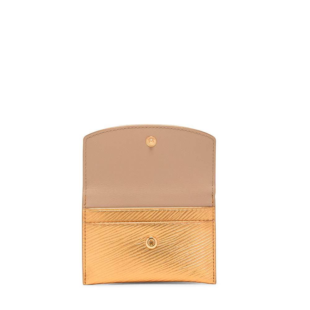Belden Slg Flap Card Case Gold