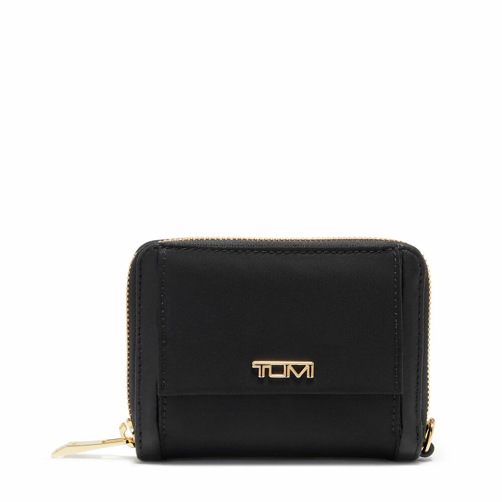 Voyageur SLG Tri-Fold Zip-Around Black/Gold