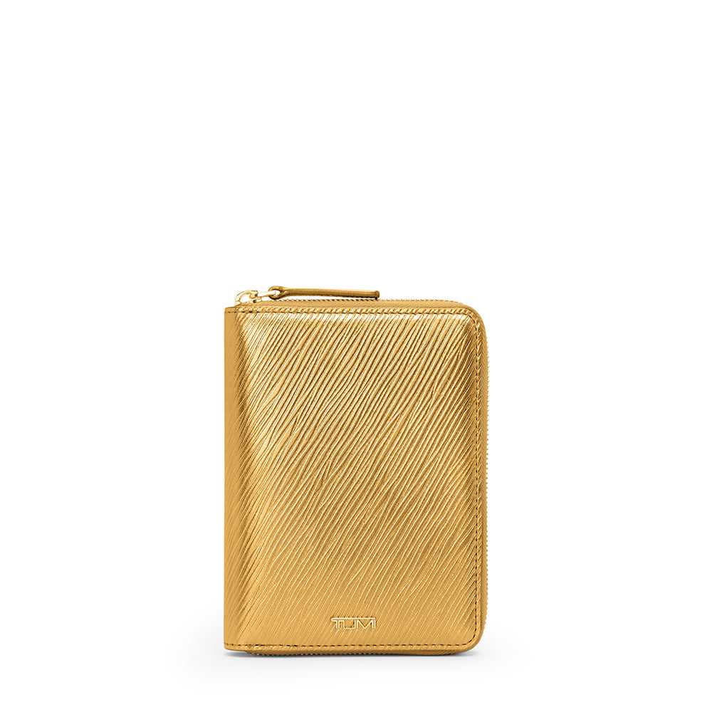Belden Slg Zip-Around Passport Case Gold