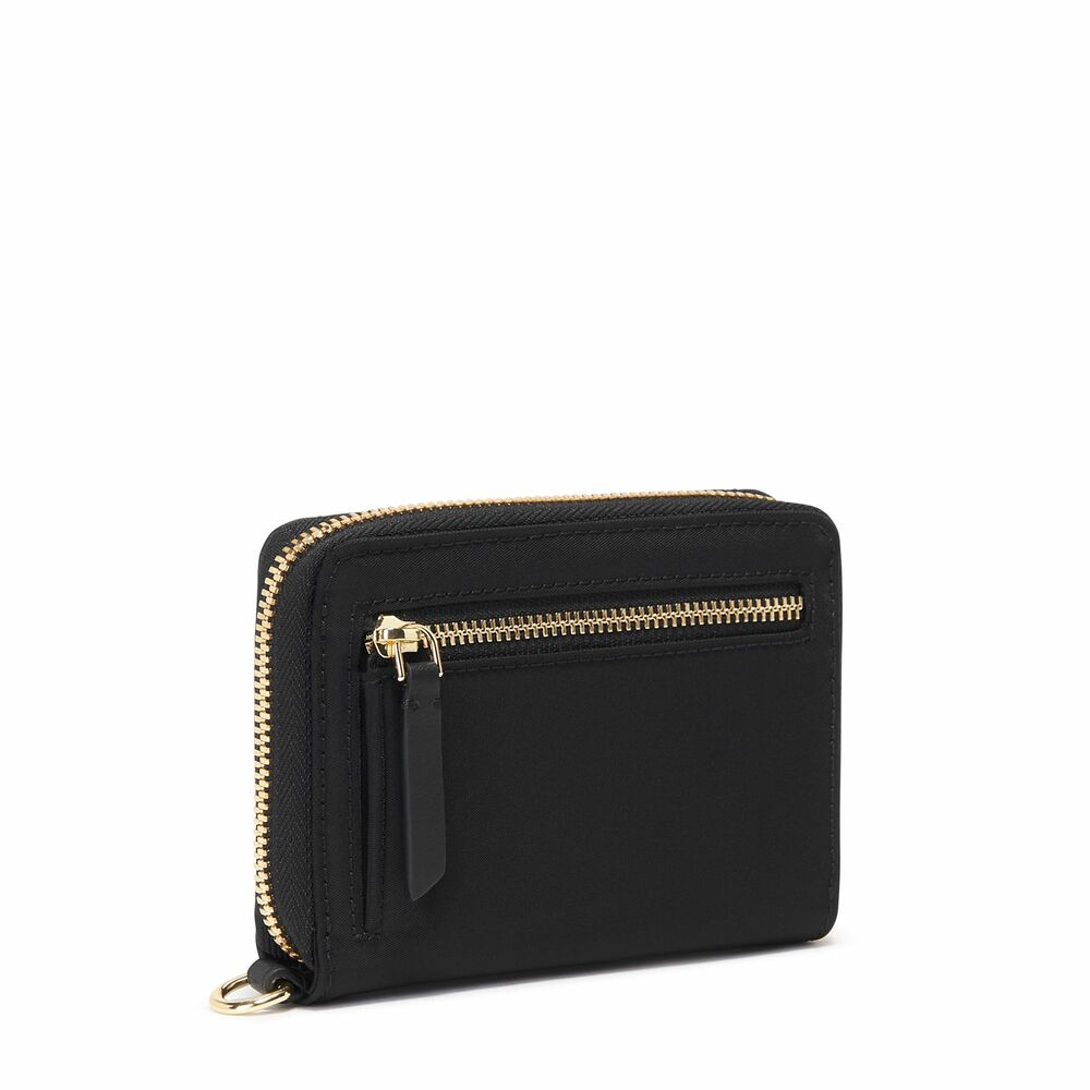 Voyageur SLG Tri-Fold Zip-Around Black/Gold